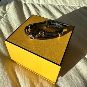 Fendi Leather Wrap Bracel